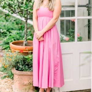 Zara Pink Midi Flowy Dress
